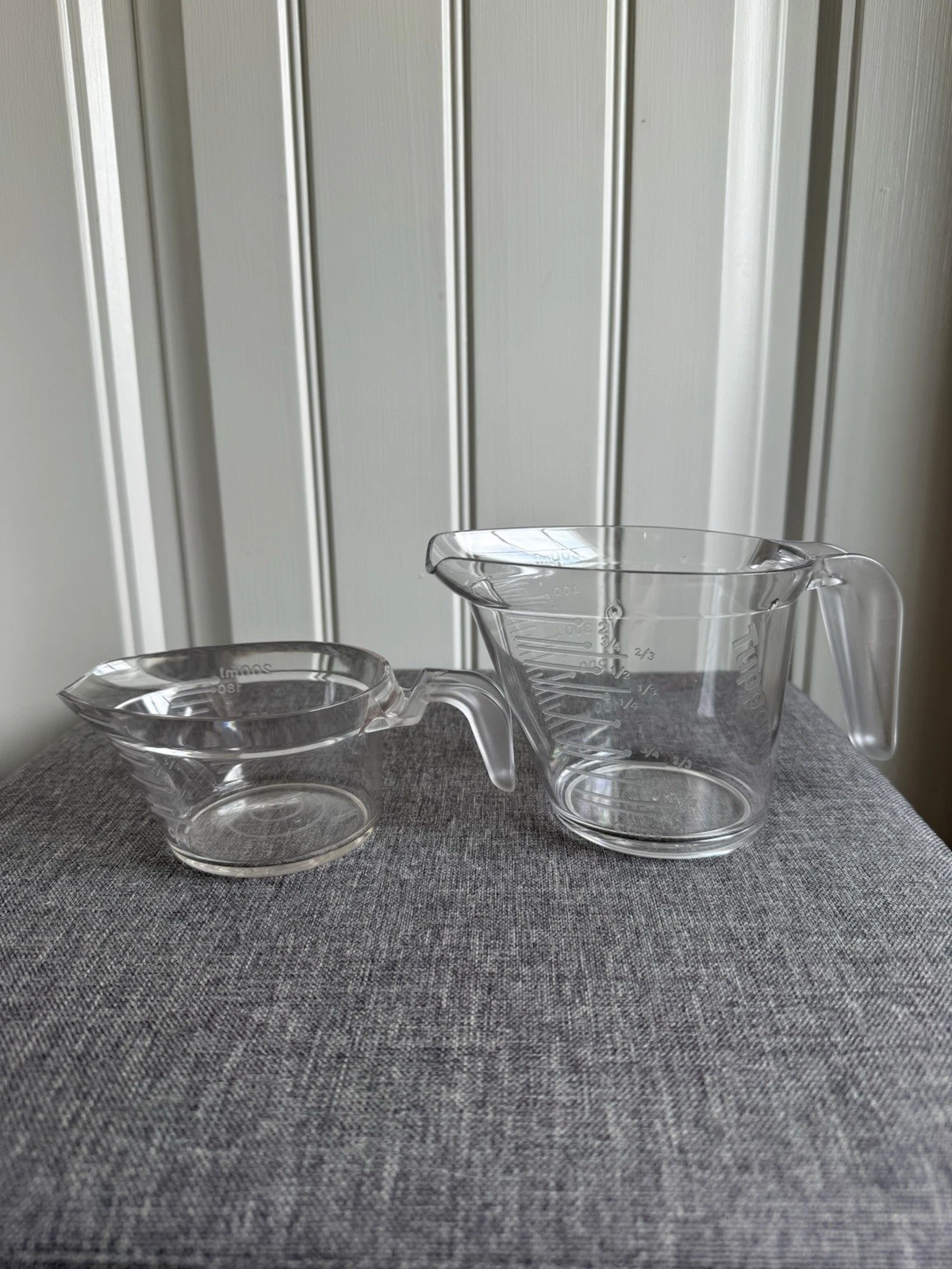 Tupperware Micro Measuring Cups Pitcher Set Clear 2pc 5100 5101
