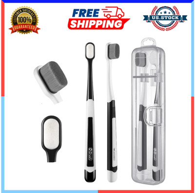 20,000 Bristles Toothbrush   2-Pack Soft Nano Brushes for Adults & Elderly