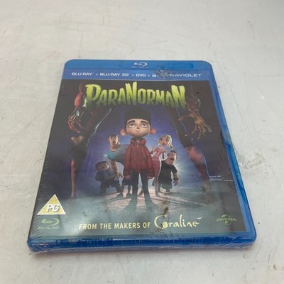 ParaNorman 3D+2D Blu-Ray+DVD Movie UK Import Region B SEALED MINT DAMAGED CASE