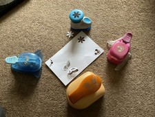Collection Of 4 Punches (2 Corner, 1 Butterfly & 1 Flower) Used