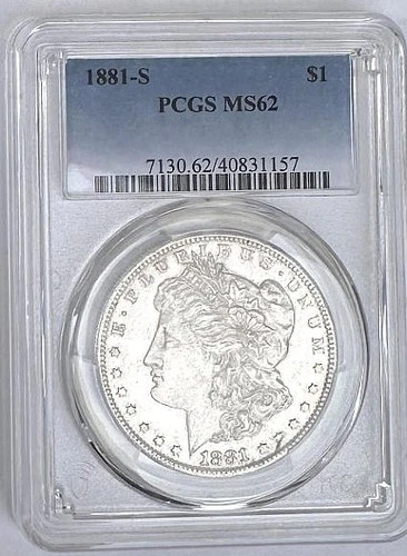 1881-S Morgan Silver 1 Dollar PCGS MS62