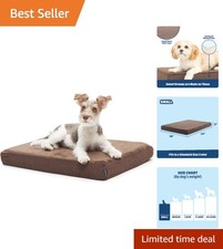 Espresso Orthopedic Dog Bed - Memory Foam for Joint Relief, Small Size 24x16 
