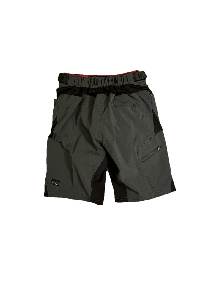 ZOIC Men's ETHER Mountain Bike Shorts 12" Inseam with Liner Coal Gray MED Shorts - Image 2 of 4