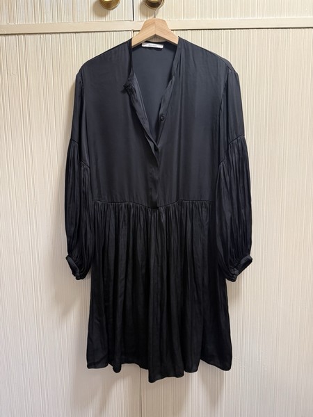 Morrison Size 1 /10 Black Baby Doll Dress Japanese Fabric Made In Aus RRP $ 479