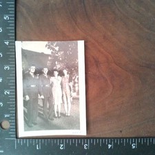 Military Group Portrait 1944 Snapshot Photograph WWII Era Americana