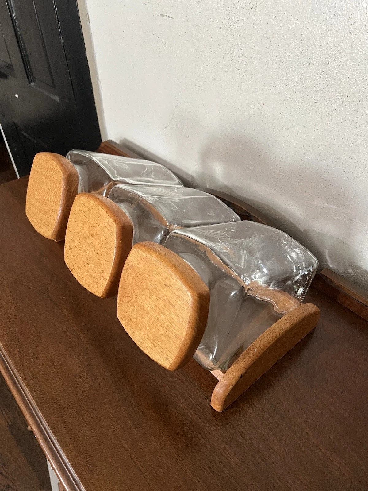 Set Of Canister Jars With Lids Country Store Candy Snacks Oak And Glass Vintage
Opens in a new windo