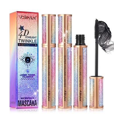 4D Silk Fiber Lash Mascara - Waterproof & Long-Lasting Natural Liquid Eyelash...