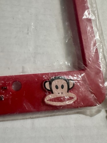Vtg PAUL FRANK License Plate Holder Julius Monkey Red Frame Y2K 2003 NEW Sealed - Picture 11 of 18