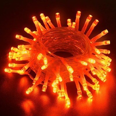 Orange Lichterkette, 10ft 3M 30 LED Halloween Lichter mit Timer, Batterie