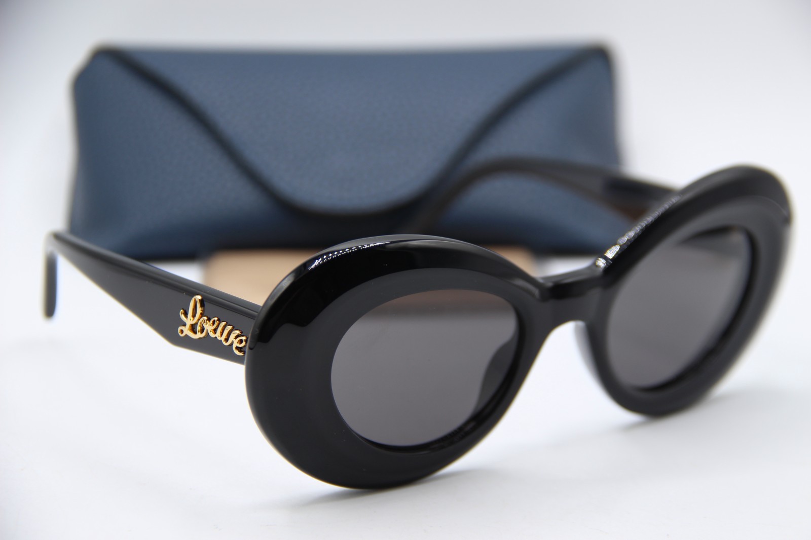 NEW LOEWE LW 40112I 01A BLACK GOLD AUTHENTIC FRAMES SUNGLASSES 47-21