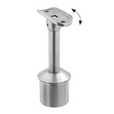 316 Satin Handrail Saddle Bracket 48.3mm Fix Mounting Adjustable Spigot
