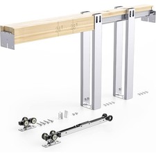 Pocket Door Frame Kit 30x80 Inches Two Way Soft Close Hardware for 2x4 Studs