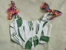 Pre-owned FARM Rio Macaw Elegance Crop Corset Top Xs