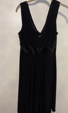 JONES WEAR Womens Black V Neck pleated Occasion Cocktail Dress - Sz 8