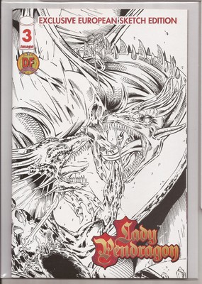 LADY PENDRAGON #3   DFE EUROPEAN SKETCH VARIANT   NUMBERED COA - PATRICK LEE
