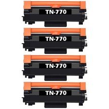 4-Pack TN 770 TN770 Toner Cartridge for MFC-L2750DW HL-L2370DWXL Printer