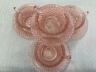 Miss America Diamond Pattern Pink Coffee Hot Tea Cups and Saucers ONLY  (4)