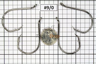 100 #9/0 Offset Octopus Circle Fishing Hooks 2X Strong Chemically Sharpened USA!