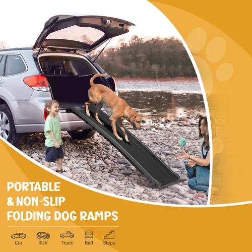 Multiple Sizes Pet Dog Stairs Ramp Climb Ladder Portable Light Weight Car Home - Picture 8 of 30