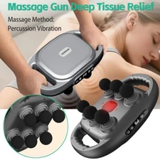 Massage Gun Deep Tissue Percussion Massager 6 Head Speed Muscle Vibrating Relax