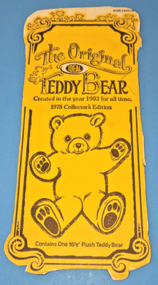 Vintage 1978 IDEAL THE ORIGINAL TEDDY BEAR 75TH ANNIVERSARY ADVERTISEMENT BOXTOP