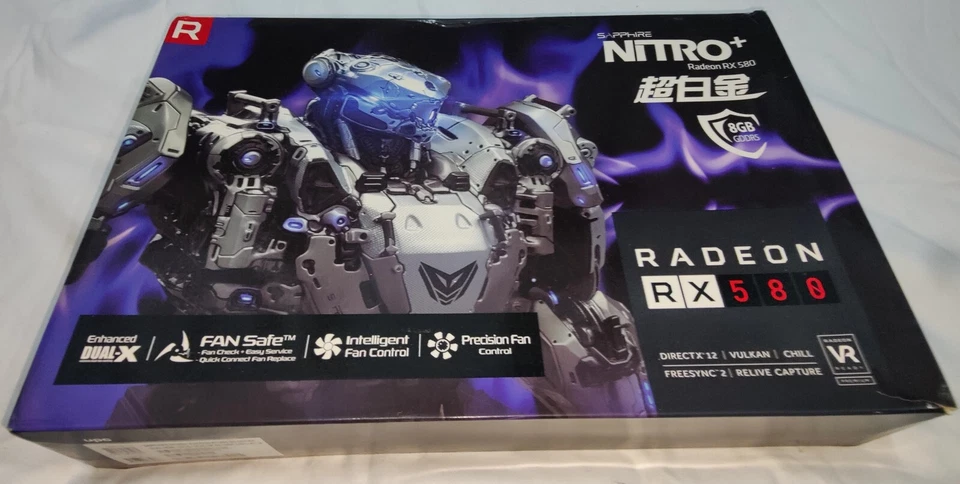 SAPPHIRE NITRO+ RADEON RX 580 8GB GDDR5 DUAL HDMI/DVI-D/DUAL DP OC W/BP (UEFI) - Image 2 of 4