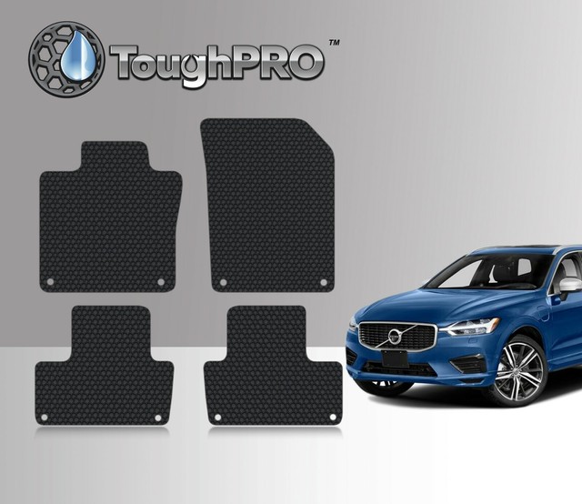 ToughPRO Floor Mats Black For Volvo XC60 All Weather Custom Fit 2018
