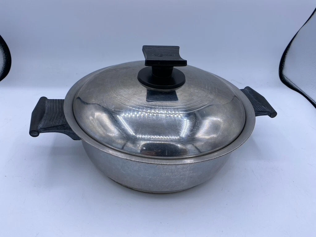 Rena Ware 2 Qt. 7 1/4 in 3 Ply 18-8 Stainless Steel Sauce Pot Pan With Lid USA