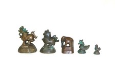 Anciennes Poids D'Opium Asiatiques Vers 1850 Poids En Bronze