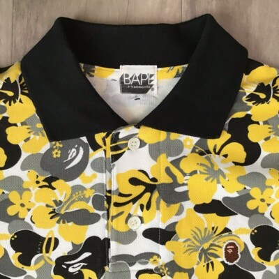 BAPE Aloha camo polo shirt a bathing ape NIGO Size S | eBay