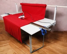 Fabric Cloth Cutter with 86.6" Rack and Digital Counter High Speed Motor 110V