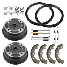 2PCS Rear Brake Drum & Shoes Seal for Kawasaki Mule 3010 KAF620 KAF950 2001-2008