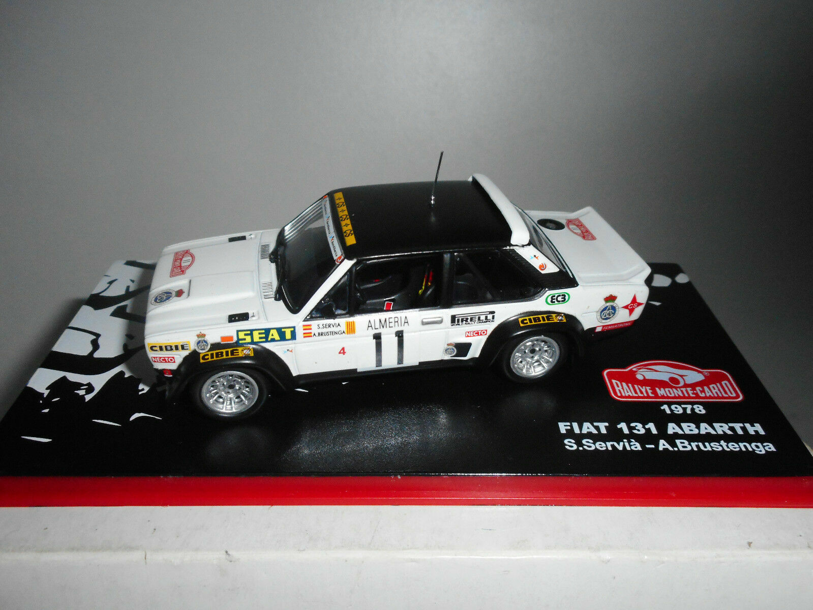 Fiat 131 Abarth #11 Servia Altaya 1:43 voiture miniature de rallye vintage