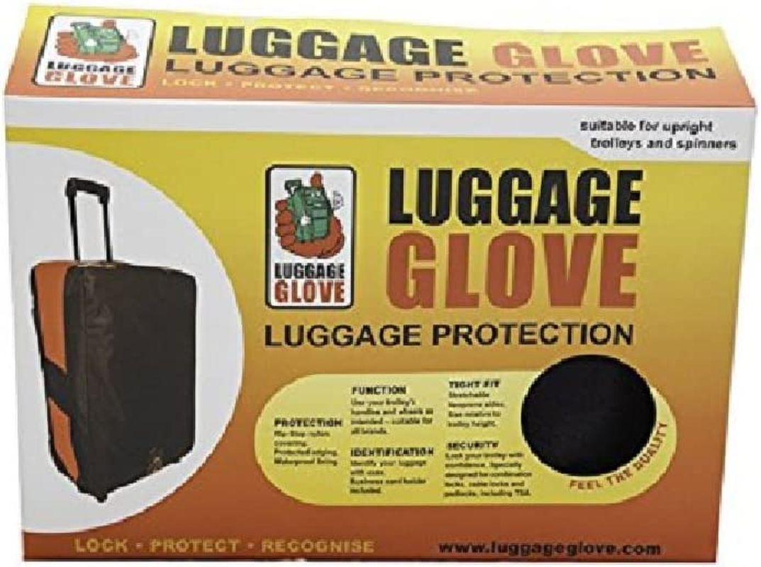 Protective Luggage Glove Cover in Black with TSA Approved Lock (Large