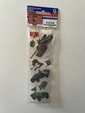 2000 GI Joe clear Stickers Decals amscan, NIP. Army Military Hasbro, Inc Vintage