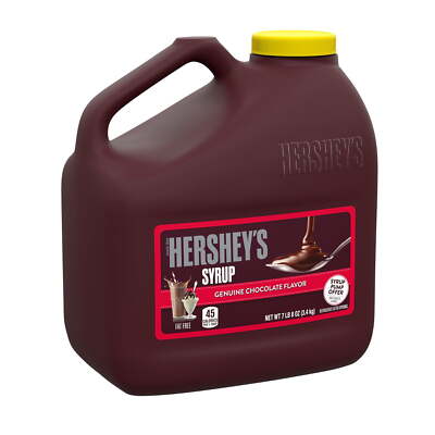 Hershey's Chocolate Syrup, Bulk Jug 7 Lb 8 Oz Gluten-Free Fat Free Delicious USA