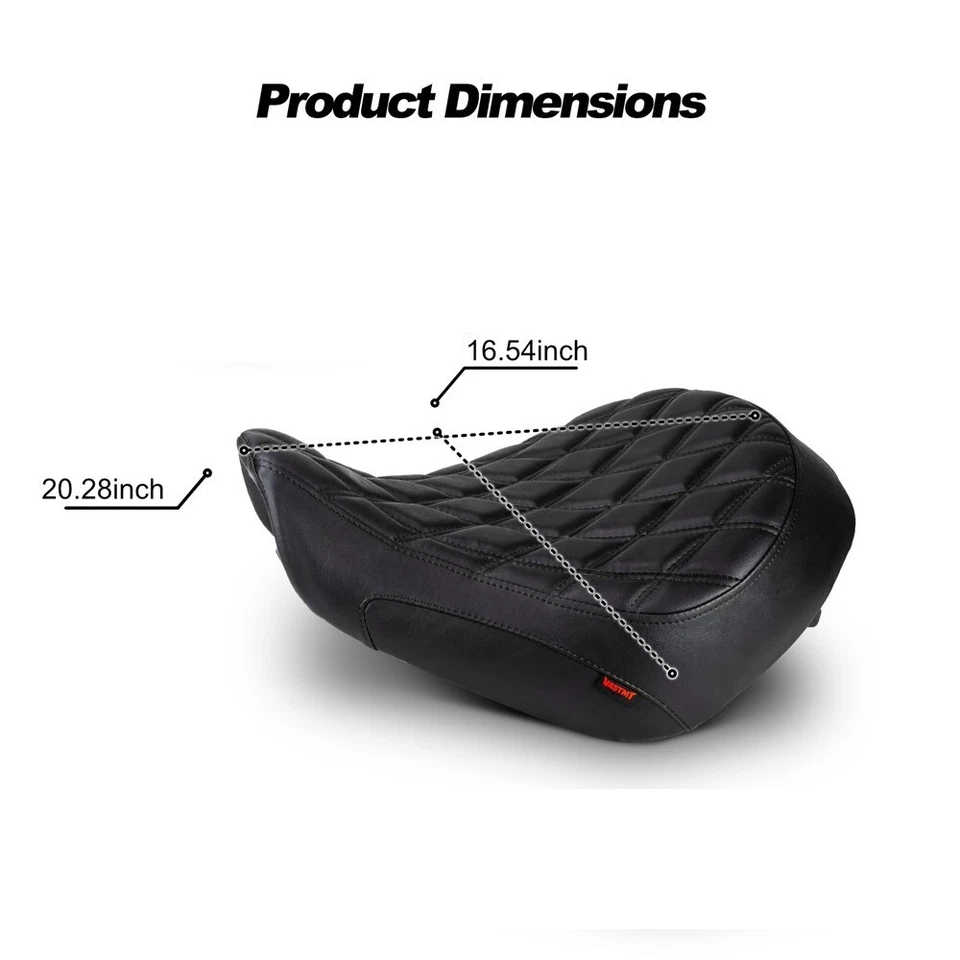 Asiento de conductor delantero Solo diamante negro para Honda Shadow Phantom C2B 2010-23  Foto 2 de 4