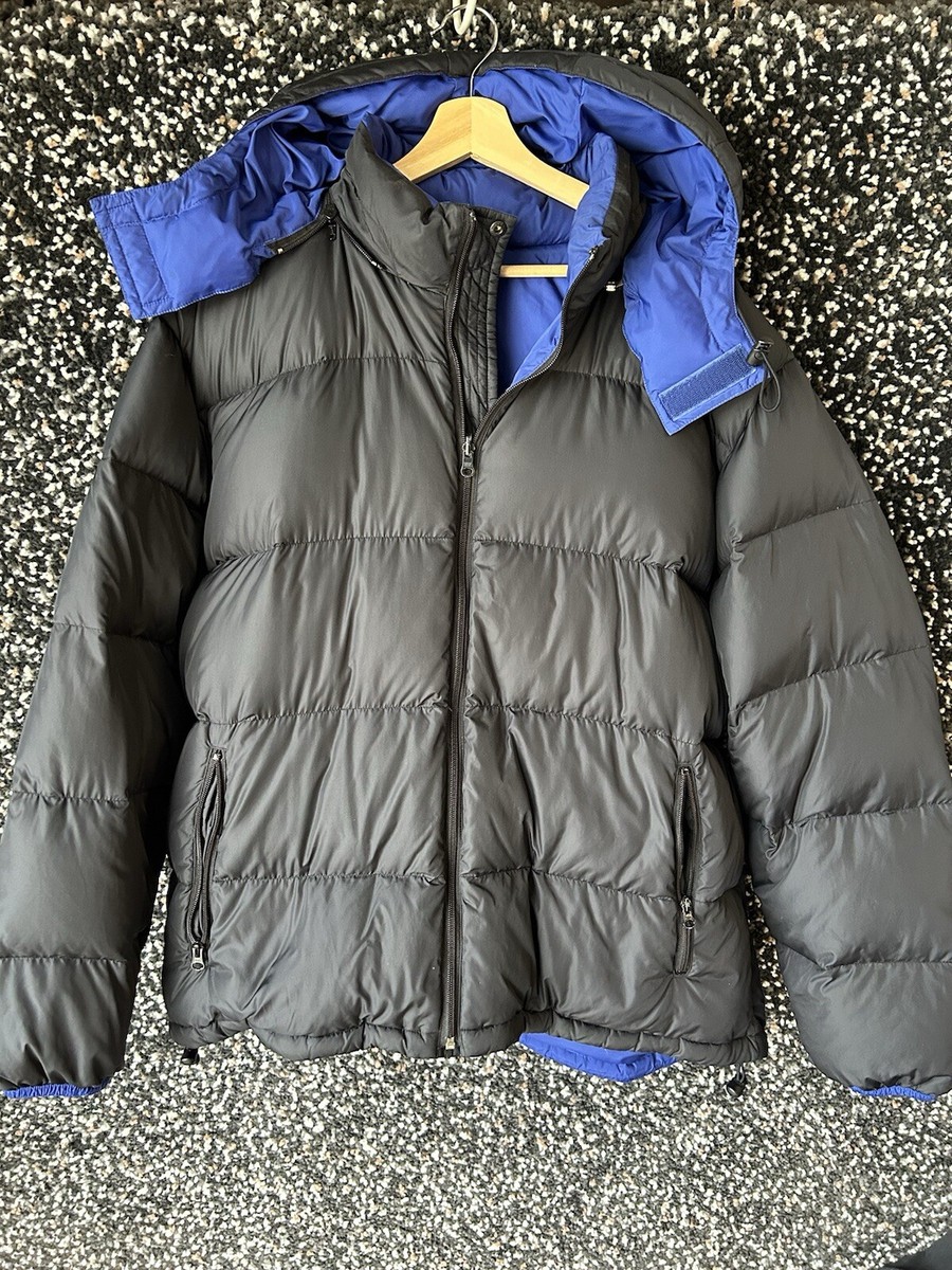 90s Lands'end down puffer jacket ダウン Lands End Jacket Mens XL Goose Down Puffer Reversible Hooded Parka