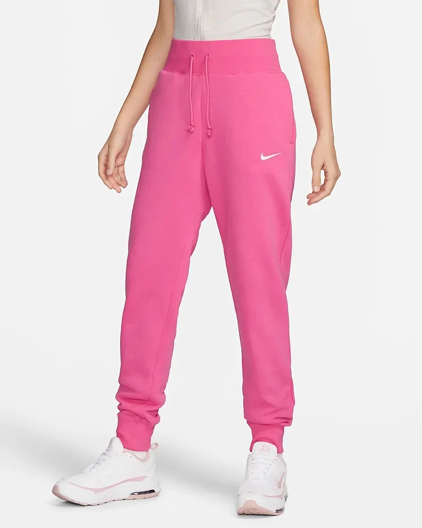 Nike Sportswear Phoenix Fleece Women's High-Waisted Joggers XL Pink  Sweatpants