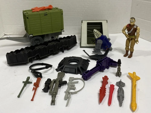 Lot Of G. I. Joe Items Sgt Slaugher And Accessories G.I. Joe Figure And Weapons