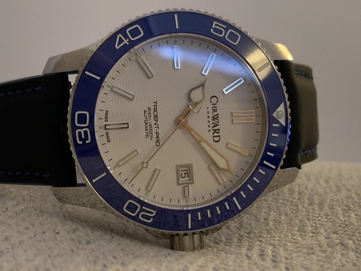 Mint Christopher Ward C60 Trident Pro 600 RARE Colour Swiss Made Automatic Watch