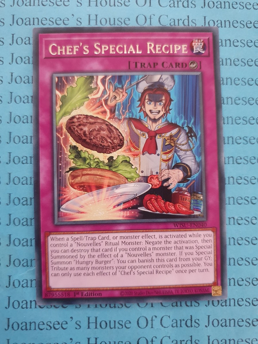 B.D.U ワールドツアー wishpool トレカ Chef's Special Recipe WISU-EN040 Rare Yu-Gi-Oh Card 1st Edition