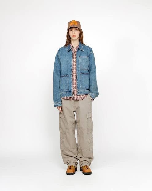 ジャケット・アウター stussy denim zip up work jacket L STUSSY ZIP WORK JACKET DENIM XXL. K | eBay