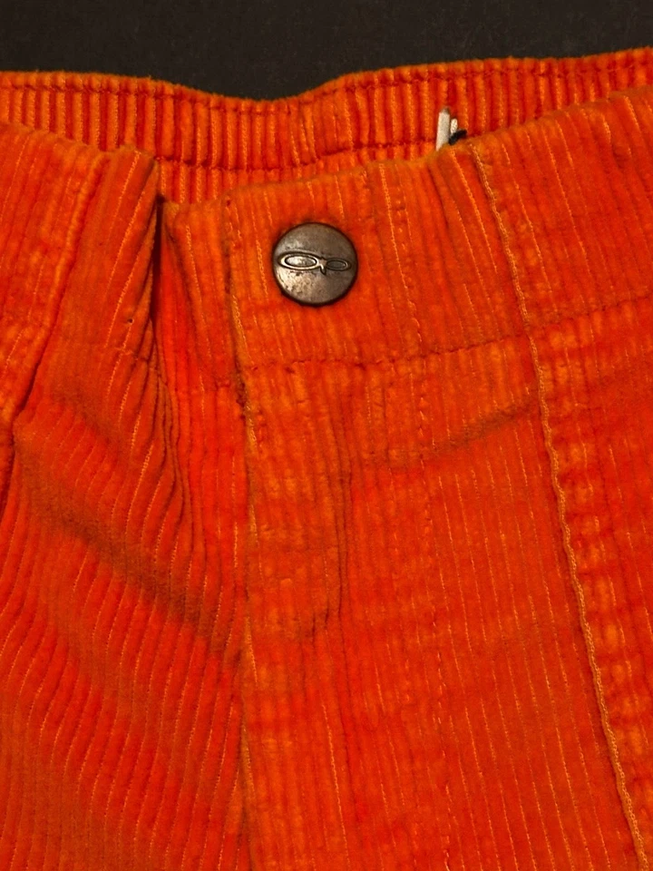 Vintage OP Neon Orange Shorts Wide Wale Cord surfcore - Image 3 of 4