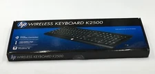 NEW HP K2500 Wireless Keyboard US - E5E77AA#ABA, W/ USB Dongle, Black