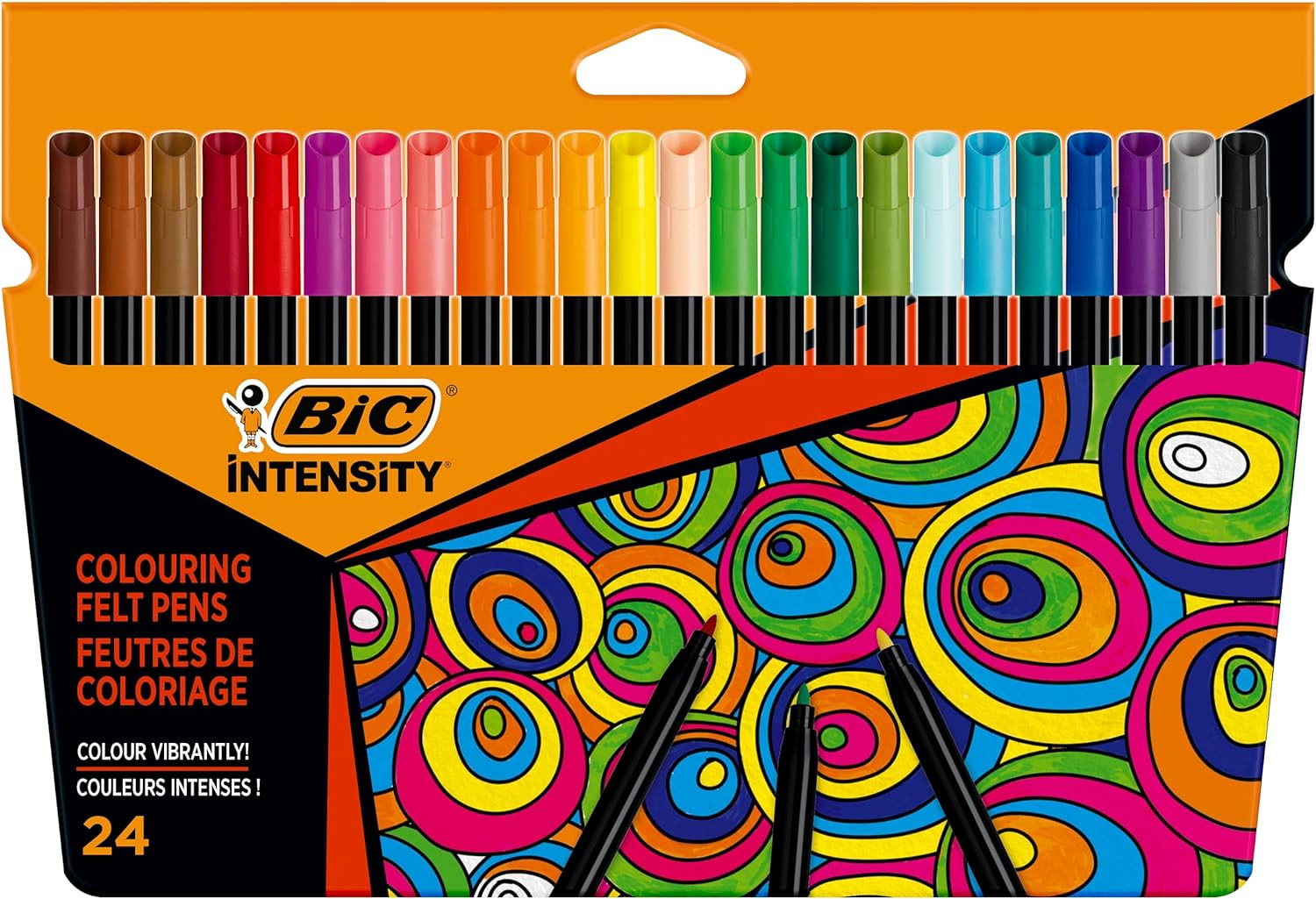 Bic Intensity Felt Tip Pens, Vibrant Colouring Pens, School Supplies for Kids or
