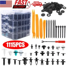 1115PCS Car Retainer Clips Auto Fasteners Push Trim Clips Pin Rivet Bumper Kit