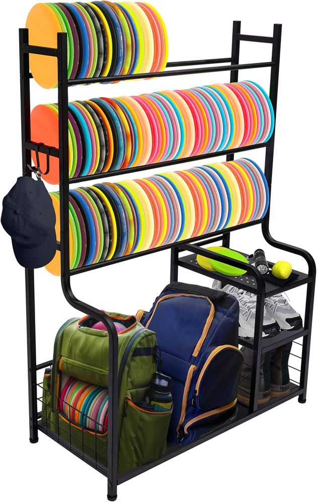Maximize your disc golf organization with this versatile disc golf storage rack, compact disc station, and convenient disc golf shelf for ultimate storage solutions