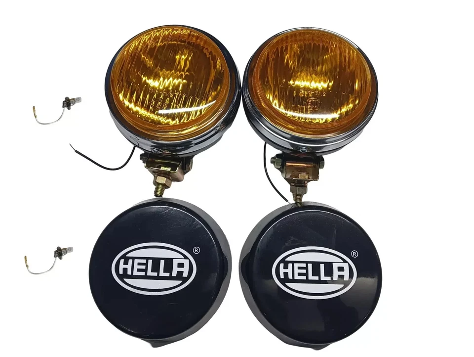 4X4 Spot Lights Lamps Large 5" Off-Road Waterproof 55w With Covers Yellow - Image 2 of 4