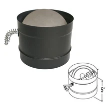 DuraVent 6DBK-DS 6'' 24-Ga Steel Single Wall Air Insulated Damper Section